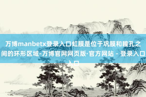 万博manbetx登录入口虹膜是位于巩膜和瞳孔之间的环形区域-万博官网网页版·官方网站 - 登录入口