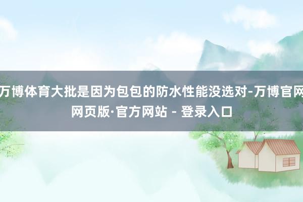 万博体育大批是因为包包的防水性能没选对-万博官网网页版·官方网站 - 登录入口